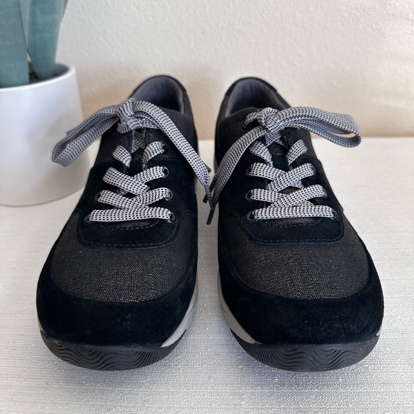 Dansko Hayden Black Leather Metalic Lace Up Casual Sneakers Women’s EU39 US8.5-9 - Picture 4 of 14